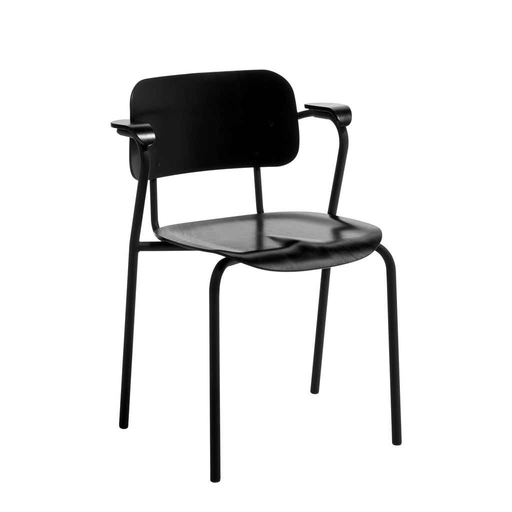 Artek Lukki Chair Design by Ilmari Tapiovaara: black lacquered