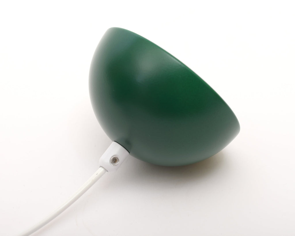 Dark green ceiling canopy for the Alvar Aalto "Beehive" A331 pendant light.
