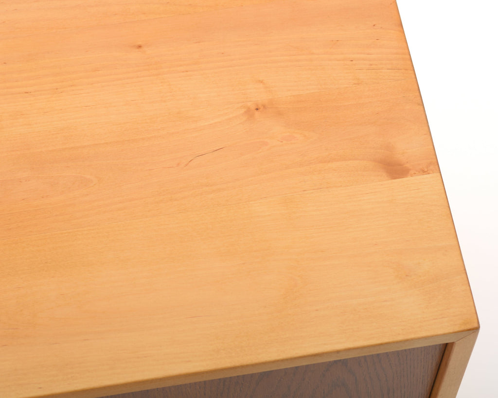 Top view of the 217 cabinet highlighting the wooden surface.