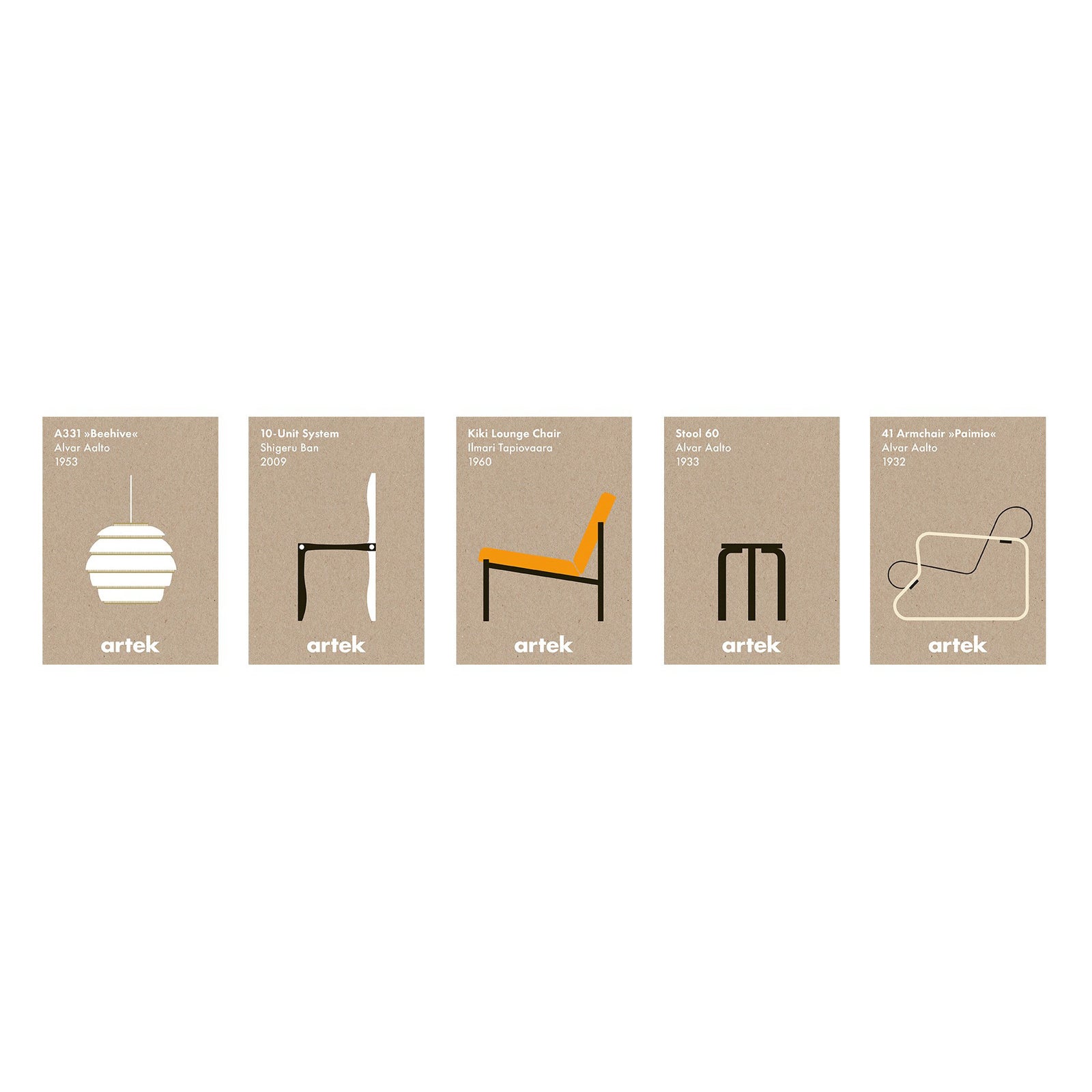 Artek Icons postcards 5 pieces – Artek Online Store