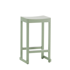 Atelier bar stool, low – Green lacquered