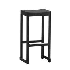 Atelier bar stool, high – Black lacquered