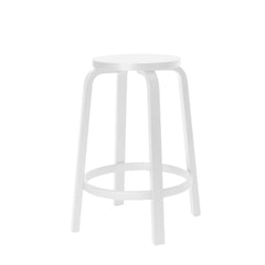 Bar stool 64, low – White lacquered