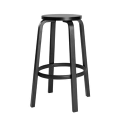 Bar stool 64, high – Black lacquered