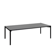 Kiki low table, 140 cm – Black powder coating/black linoleum