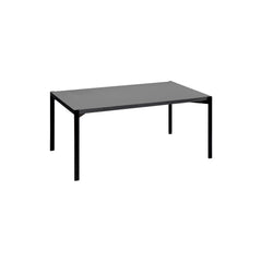 Kiki low table, 100 cm – Black powder coating/black linoleum