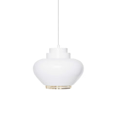 Pendant light a333 “turnip“ – White/brass