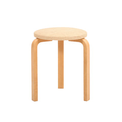 Stool 60 bast – Honey stained/bast 3 upholstered