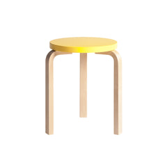 Stool 60 – Birch/yellow lacquered