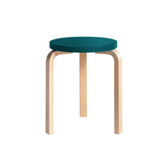 Stool 60 – Birch/petrol lacquered