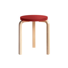 Stool 60 – Birch/red lacquered