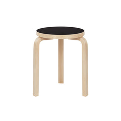 Stool 60 – Birch/black linoleum