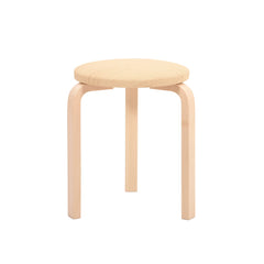 Stool 60 bast – Birch/bast 2 upholstered