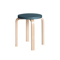 Stool e60 – Birch/blue lacquered