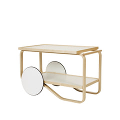 Tea trolley 901 – Birch/white laminate