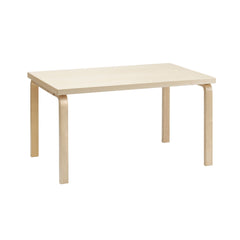 Artek Aalto Table 82B (rectangular) design by Alvar Aalto: Legs and top edge-band natural lacquered solid birch and top surface birch veneer