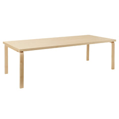 Artek Aalto Table 86A (rectangular) design by Alvar Aalto: Legs and top edge-band natural lacquered solid birch and top surface birch veneer