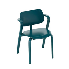 Artek Aslak Chair Design by Ilmari Tapiovaara: petrol lacquered beech
