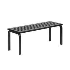 Artek Bench 153A design by Alvar Aalto: black lacquered birch