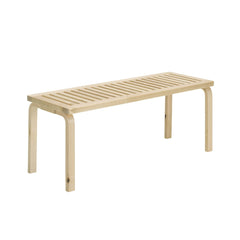 Artek Bench 153A design by Alvar Aalto: clear lacquered wild birch