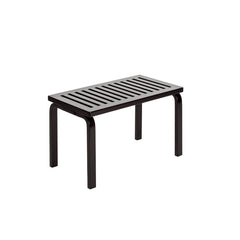 Artek Bench 153B design by Alvar Aalto: black lacquered birch