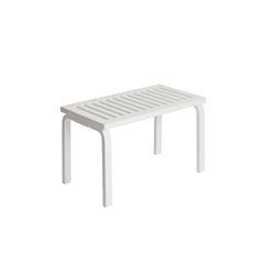 Artek Bench 153B design by Alvar Aalto: white lacquered birch