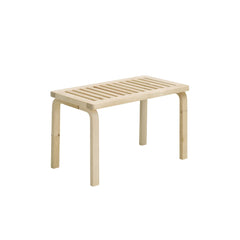 Artek Bench 153B design by Alvar Aalto: clear lacquered wild birch