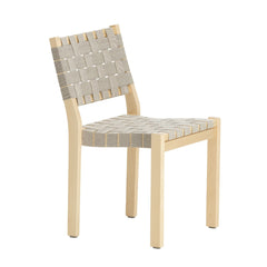 Artek Chair 611 design by Alvar Aalto: Frame natural lacquered birch, natural/
black webbing