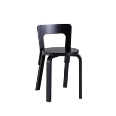 Artek Chair 65 design by Alvar Aalto: Legs and backrest black
lacquered, seat black lacquered