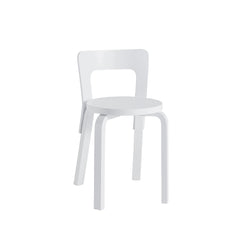 Artek Chair 65 design by Alvar Aalto: Legs and backrest white
lacquered, seat white lacquered