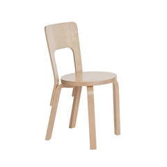 Artek Chair 66 design by Alvar Aalto: Legs and backrest natural lacquered birch, seat birch veneer
