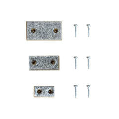 Set of four felt glides by Artek, designed to protect floors and reduce noise when moving furniture. The package includes four felt glides and screws for easy installation. Suitable for Aalto L-leg chairs, stools, benches, and tables, available in various sizes to fit different furniture pieces.