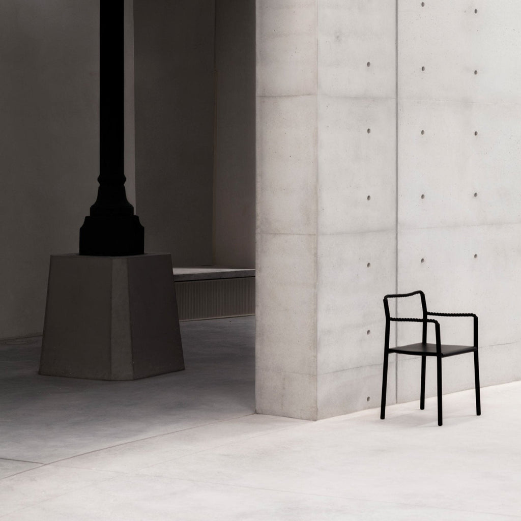 Interior view featuring Rope Chair displayed at Bourse de Commerce – Pinault Collection, set within an architectural museum setting.