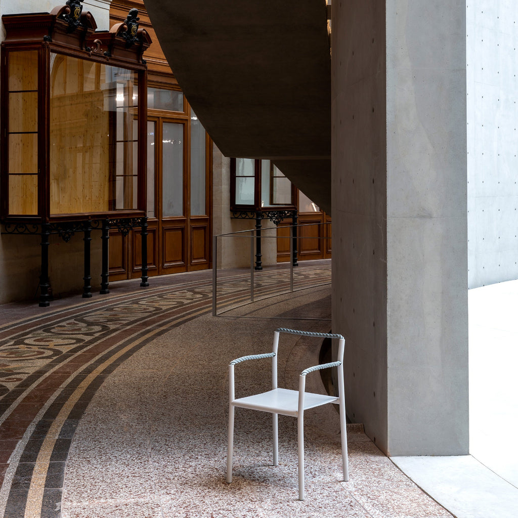 Interior view featuring Rope Chair displayed at Bourse de Commerce – Pinault Collection, set within the museum’s architectural space.