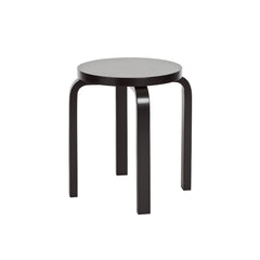 Artek Stool E60, design by Alvar Aalto (four legs): Legs birch black lacquered,
seat black lacquered