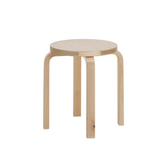 Artek Stool E60, design by Alvar Aalto (four legs): Legs wild birch natural
lacquered, seat birch veneer