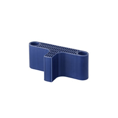 Tiili Candleholder in dark blue, designed by Xavier Mañosa for Artek. Suitable for two candles. Each piece is unique, cut and finished by hand from machine-extruded clay, then dried, fired, and glazed. 