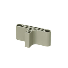 Tiili Candleholder in green, designed by Xavier Mañosa for Artek. Suitable for two candles. Each piece is unique, cut and finished by hand from machine-extruded clay, then dried, fired, and glazed. 