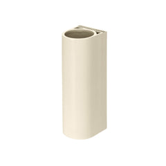 Tiili Vase in white, designed by Xavier Mañosa for Artek. Each piece is unique, cut and finished by hand from machine-extruded clay, then dried, fired, and glazed.