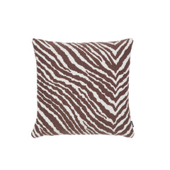 Product image of the Zebra Cushion Cover 40 × 40 cm featuring a brown and white Zebra pattern. The cushion cover is photographed against a white background.