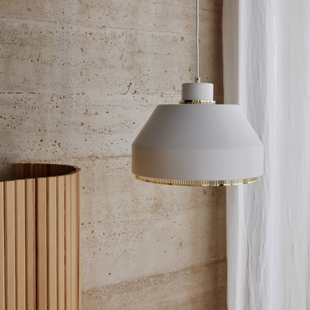 Close‑up interior view featuring Pendant Light AMA500. Part of Screen 100 is visible near the light.